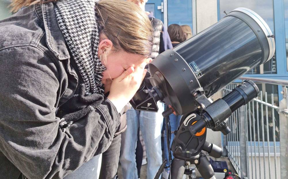 Sonnenbeobachtung an der Staatlichen Realschule Weißenburg